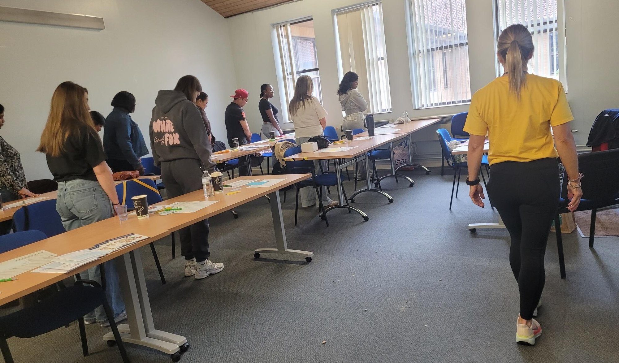 Christina delivering exercises to strengthen balance