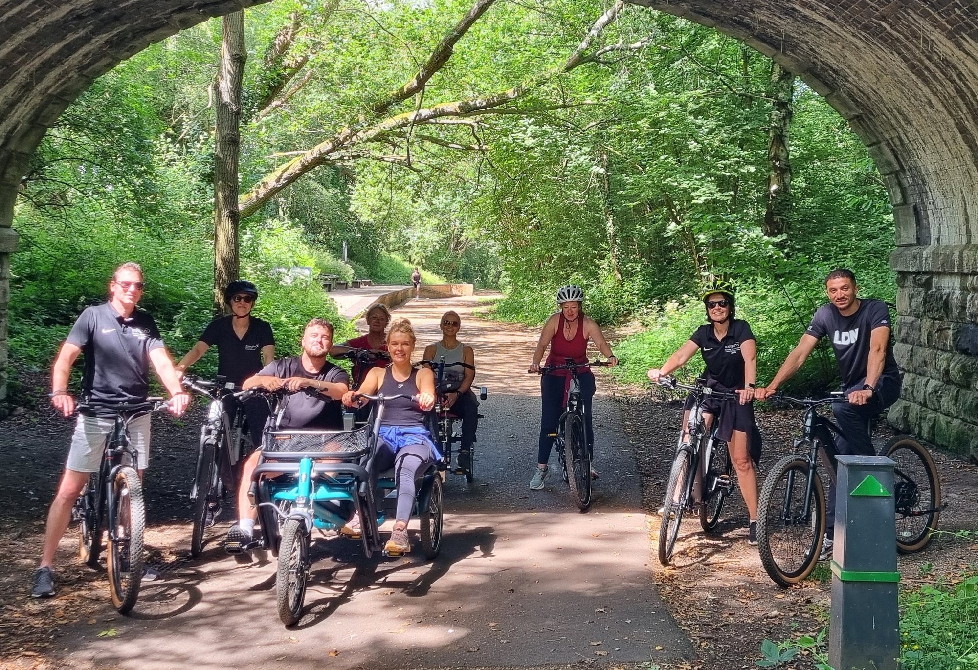 A photo of some of the Energize team taken whilst cycling together in Telford and Wrekin.