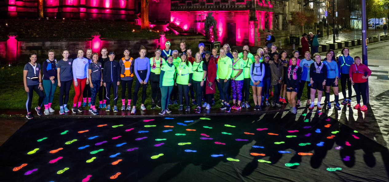 A group of females taking part in a This Girl Can Let's Lift The Curfew event